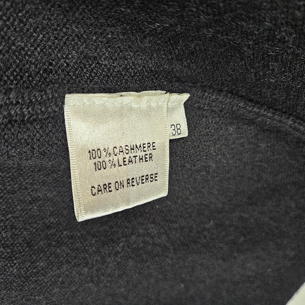 Max&Moi by Lederer cashmere leather open front cardigan with studs black, 38 - Picture 4 of 9